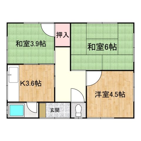 西深津青山住宅の間取り写真