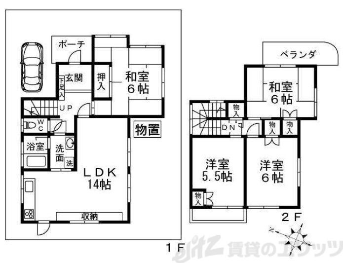 真上町6丁目戸建の間取り写真