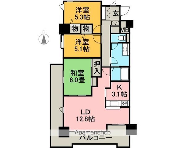 地下鉄東西線 西１８丁目駅 徒歩4分 10階建 築41年の間取り写真