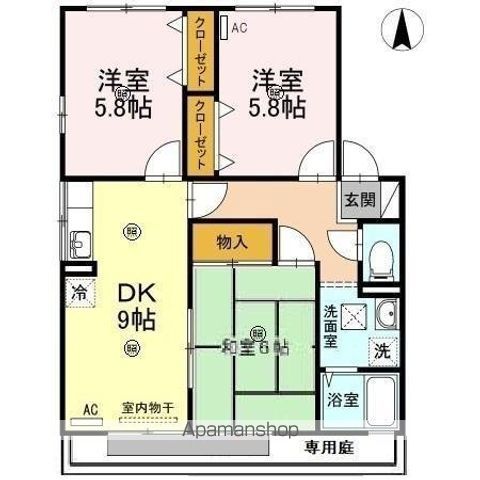 アーバンライフ塩屋台 B棟の間取り写真