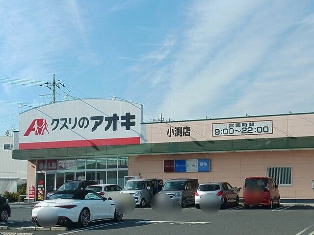 ドラックストア　クスリのアオキ小渕店（ドラッグストア）まで900m