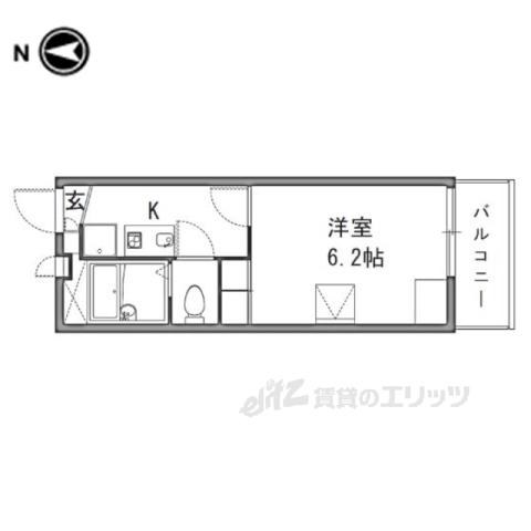 レオパレスメルベーユの間取り写真