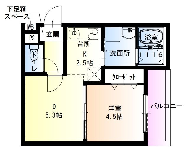 フジパレス東岸和田の間取り写真