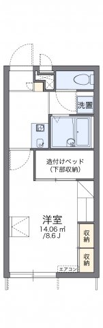 レオパレスフラワーハイムの間取り写真
