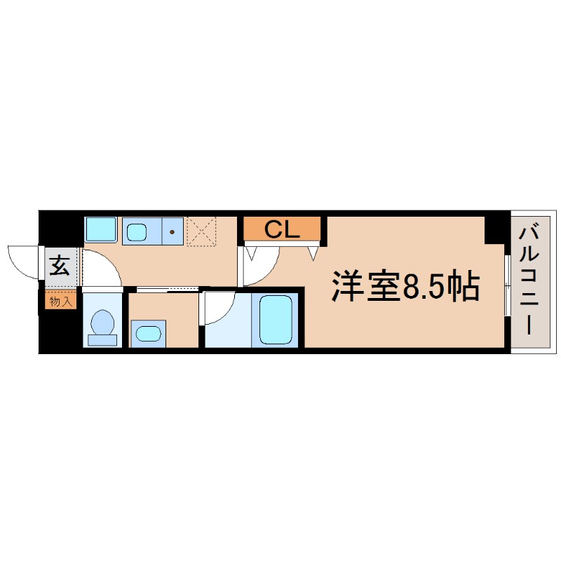 ＪＲ東海道本線 尼崎駅 徒歩3分 8階建 築24年の間取り写真