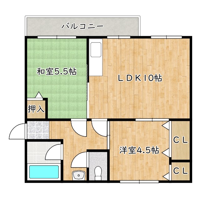 新金岡第3住宅18棟の間取り写真