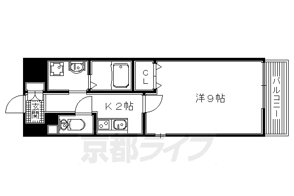 京阪本線 枚方市駅 徒歩6分 5階建 築21年の間取り写真