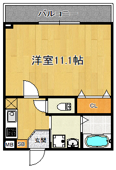 Merge一条通の間取り写真