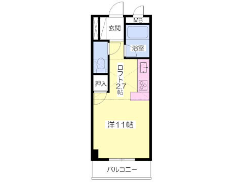 松山市中村のマンションの間取り