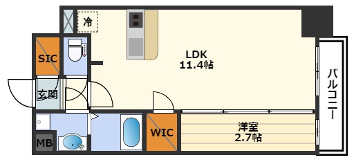 アプリーレ中之島の間取り