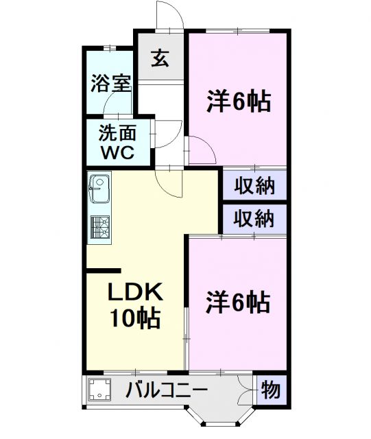 マンション中村の間取り