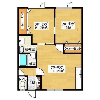 川東第３マンションの間取り