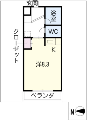 クラージュ474の間取り