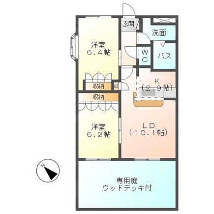 ひたちなか市田中後のアパートの間取り