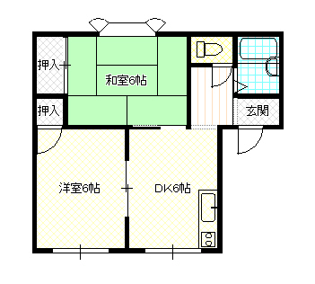 岡山県岡山市南区福成３（アパート）の賃貸物件の間取り