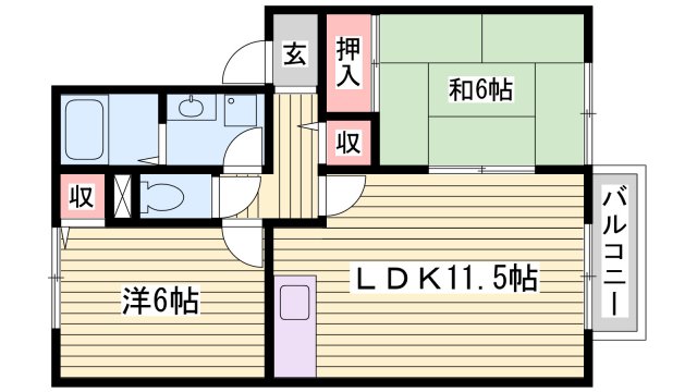 サンアクティーＢの間取り