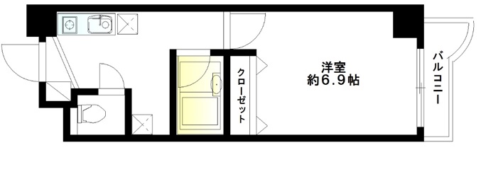 渋谷区恵比寿南のマンションの間取り