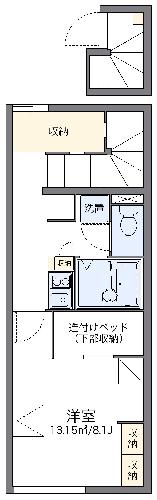 レオパレスプレジールさくらの間取り