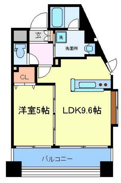 仙台市宮城野区宮城野のマンションの間取り