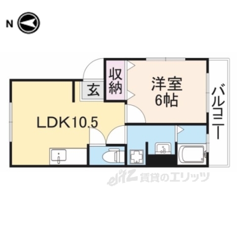 天理市川原城町のマンションの間取り