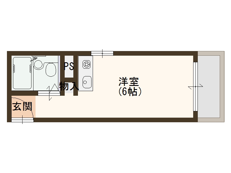 大阪市西成区玉出西のマンションの間取り