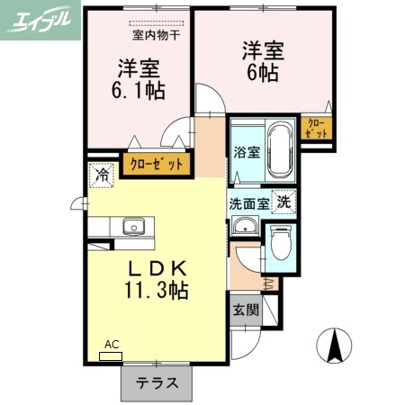 マイ　ローズコートIIの間取り