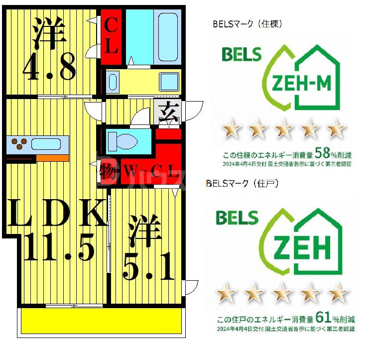 足立区興野のアパートの間取り