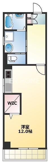 大阪市浪速区日本橋のマンションの間取り