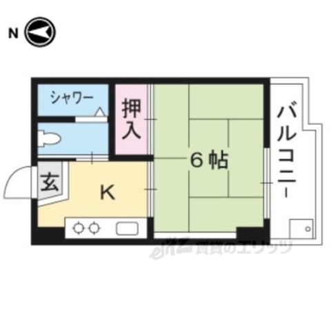 京都市上京区梶井町のマンションの間取り