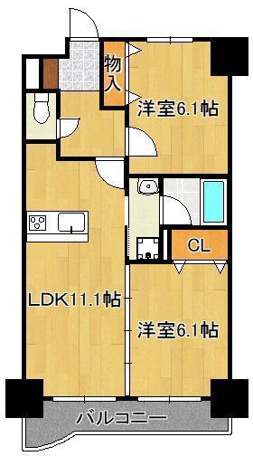 ニューシティアパートメンツ南小倉Iの間取り