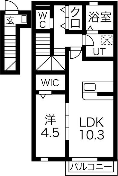 北上市常盤台４丁目築6年の間取り