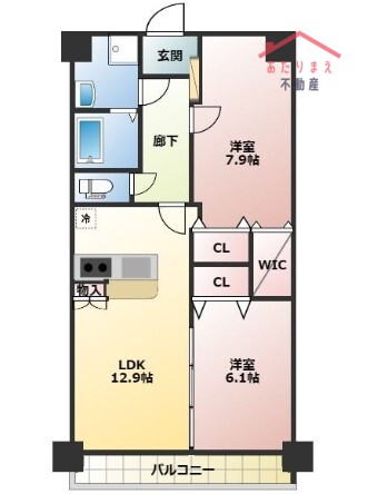 リヴェールコート姪浜の間取り