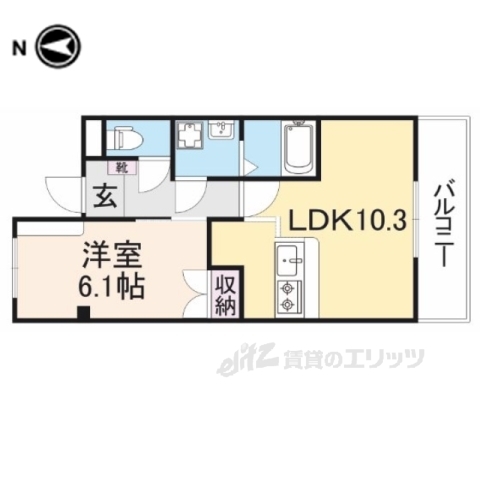 枚方市大峰南町のアパートの間取り