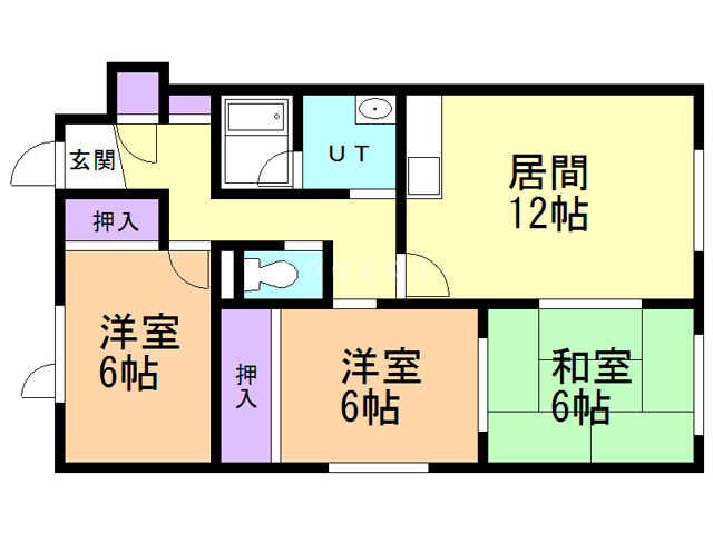 コーポＮ２０の間取り