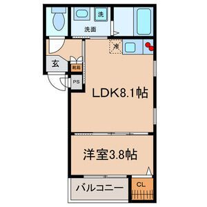 名古屋市南区中江のアパートの間取り