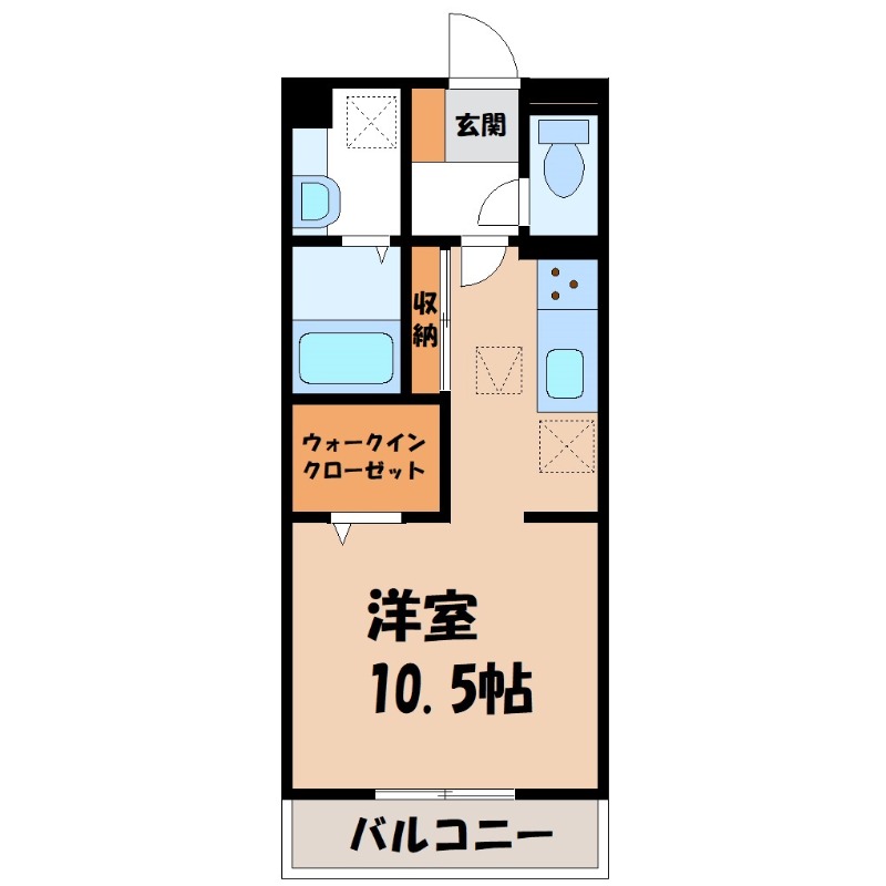 【深谷市田所町のアパートの間取り】