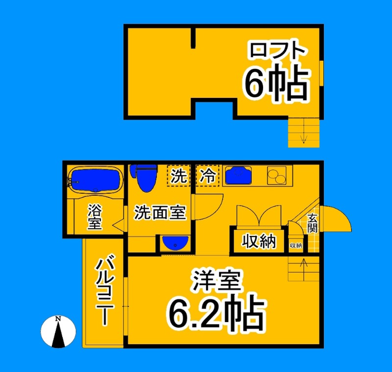 堺市堺区海山町のアパートの間取り