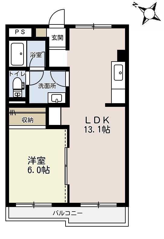 ハイツ竹丘の間取り