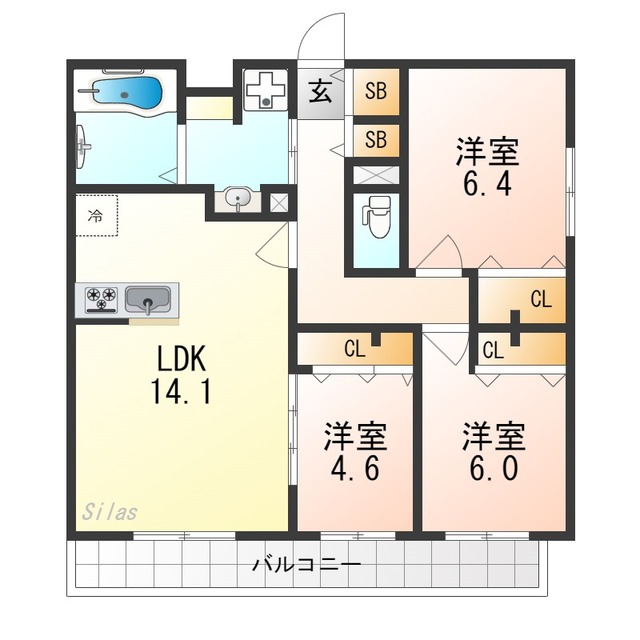 （仮称）上賀茂東上段町プロジェクトの間取り