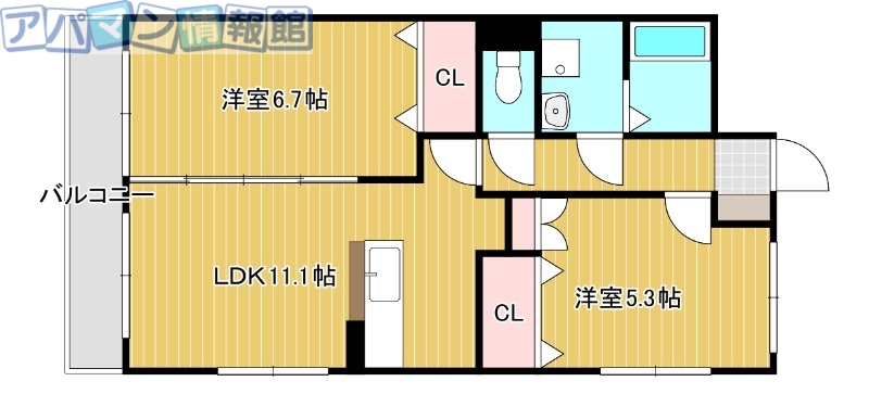 ローズベイ新潟南の間取り