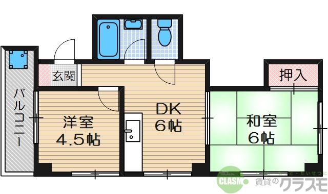 摂津市香露園のマンションの間取り