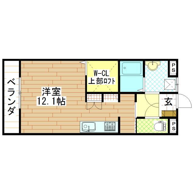 都城市天神町のマンションの間取り