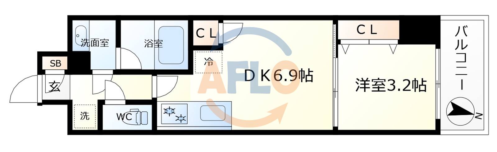 Dimora靭公園の間取り