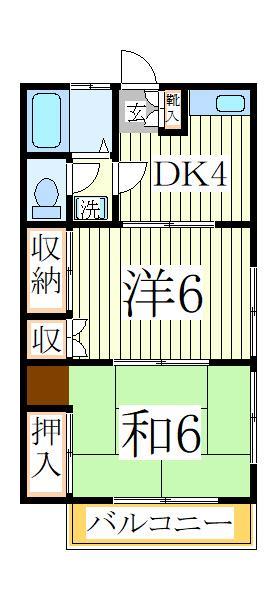 柏市光ケ丘のアパートの間取り