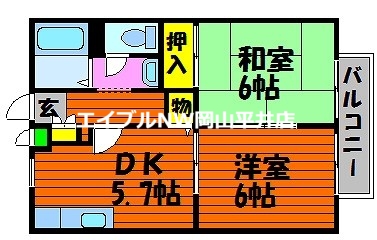 和気郡和気町尺所のアパートの間取り