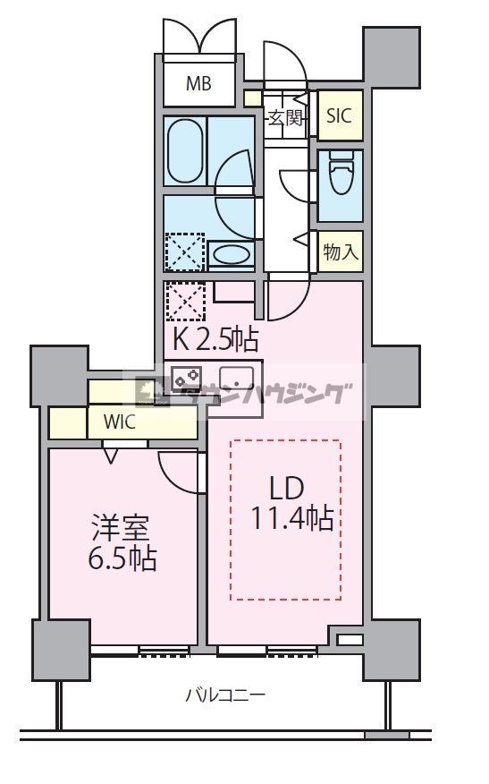 荒川区南千住のマンションの間取り