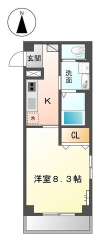 高知市天神町のマンションの間取り