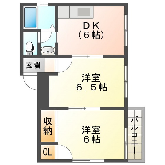 磯山ハイツの間取り