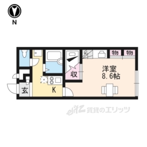 大和高田市大字池尻のアパートの間取り