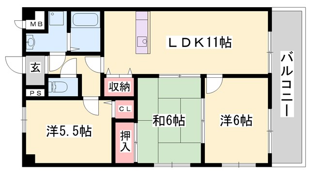 大雄マンションの間取り